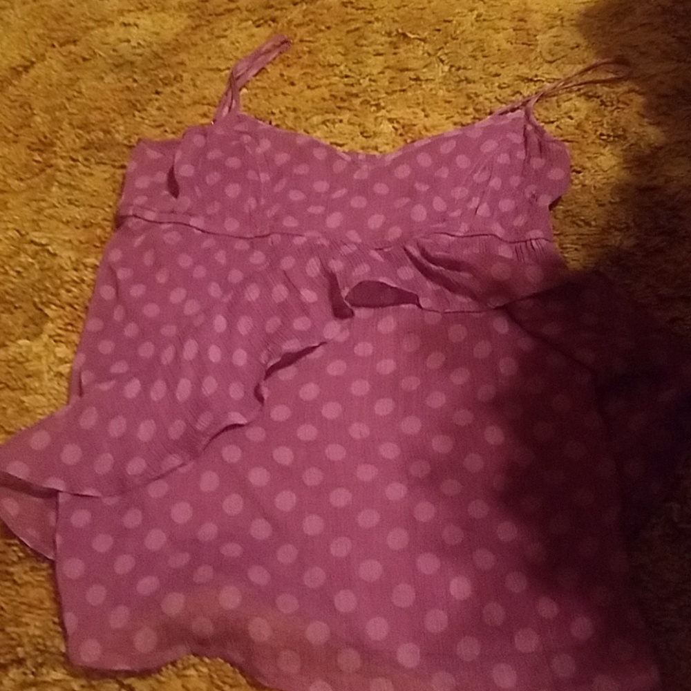 Purple dot dress tank